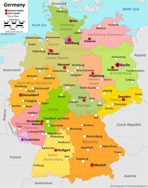 Germany: States and Major Cities .